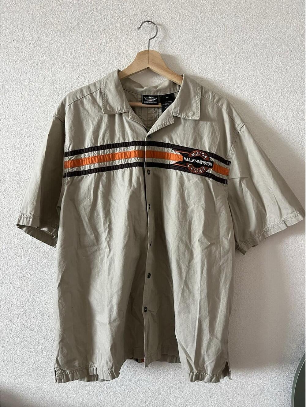 Harley Davidson Button Up Bowling Shirt XL